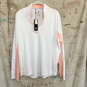 Adidas Ultimate365 1/4 Zip Mock Polo Shirt